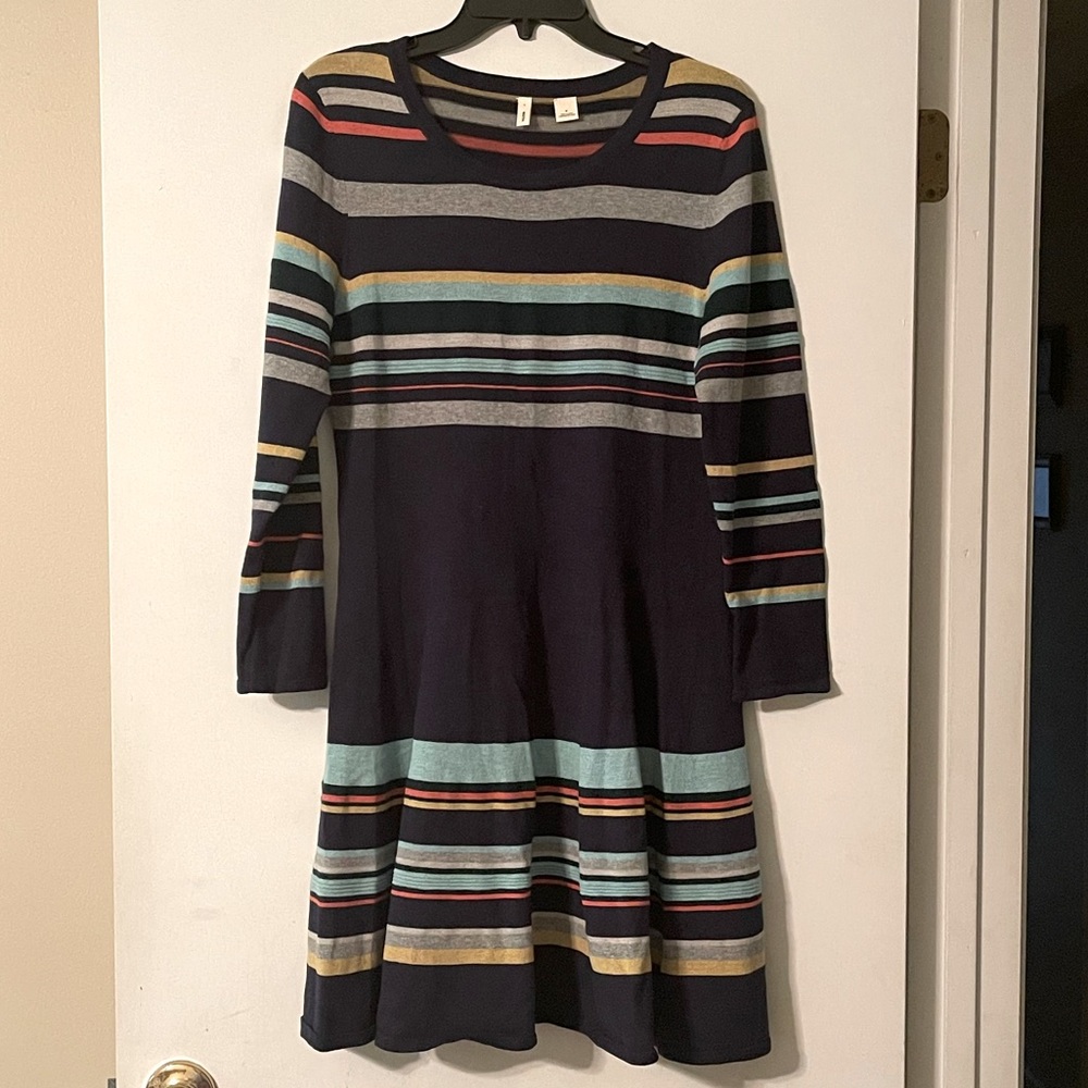 Moth Striped Knit Fit & Flare Dress.  Anthropology
